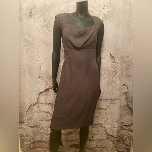 Black Halo Mocha Open Back Designer Dress